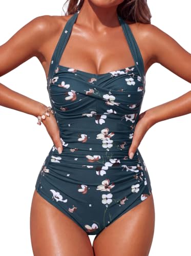 Best Butt Lifting Swimsuits for Saggy Bottoms: 11 Flattering Picks That Actually Work 11 Smismivo Tummy Control Swimwear Halter One Piece Slimming Vintage Retro Swimsuit Womens Ruched Push Up Bathing Suit