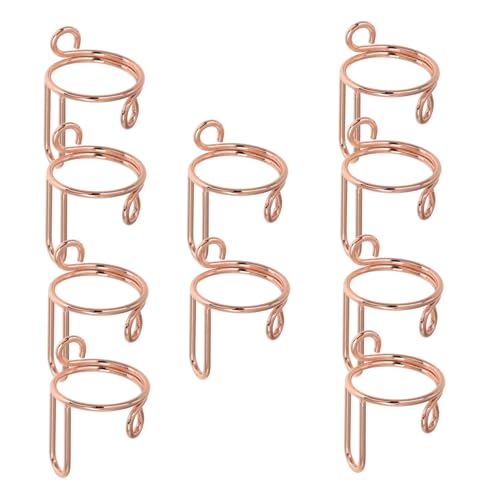 Didiseaon 10piezas Anillos De Uñas De Metal Extraíbles Ajustables Para Decoración De Uñas y Fotos De Para Mujer