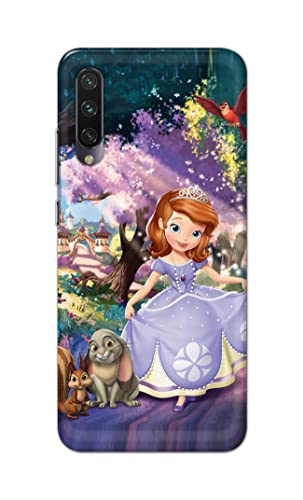 Image of PRINTFIDAA Cartoon Little Girl with Crown and Pet Animals Printed Designer Hard Case for Mi A3 / Mi CC9e Back Cover -(e) RPM1008