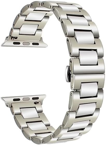 Ceramic Metal Strap For Watch 3/2 Belt 49mm 11 10 9 8 7 46mm 45mm 41mm Stainless Steel Bracelet 6 5 4 3 SE2 44mm 40mm