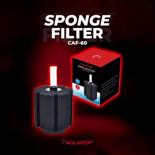 Image of Aquatop Internal Sponge Filter - Mechanical & Biological Filtration - Compatible with Air Pumps or Powerheads - Up to 60 Gallons - CAF-60