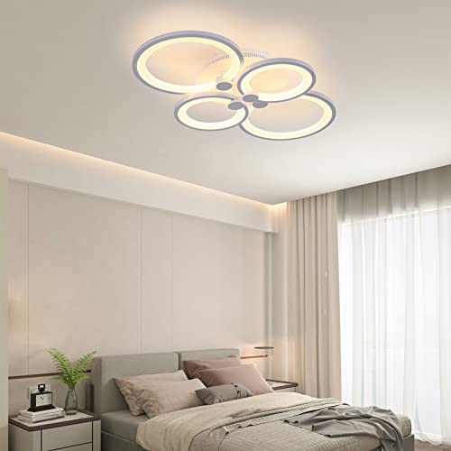 Stch Modern Led Ceiling Lights,56W Dimmable Flush Mount Lighting Fixture,Modern Acrylic Chandeliers For Bedroom Living Room Dining Room Kitchen Office Study Corridor Light Fixtures,3000-6000K #TOP3