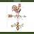 Good Directions Bantam Rooster Weathervane, Pure Copper