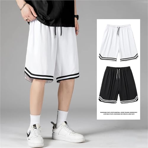 Short de basket homme en soie glacée léger et ample - 3