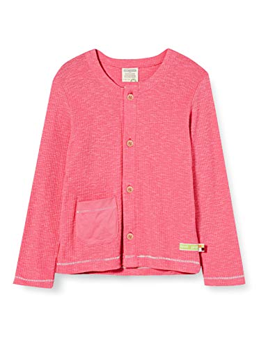 Loud + Proud Mädchen Jacket Waffle Knit Organic Cotton Jacke, Rosa (Azalea Aza), (Herstellergröße: 62/68)