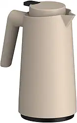 Garrafa Térmica Bule Gatilho Vercelli 500ml Café/Chá/Água Prático e Moderna (Bege)