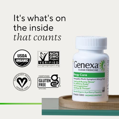 Genexa Allergy Relief, Drug Free & Made Clean, 60 Chewable Tablets - image 7