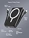 podoru for Magsafe Battery Pack, 10000mAh Magnetic Power Bank Built-in Double USB C Cables 22.5W PD Fast Charging LED Display Wireless Portable Charger for iPhone 17/16/15/14/13/12 Series-Black