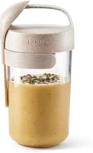 Miniatura 2 de Lékué Tarro to Go 20.3 fl oz Orgánico, Beige, 20.3 fl oz