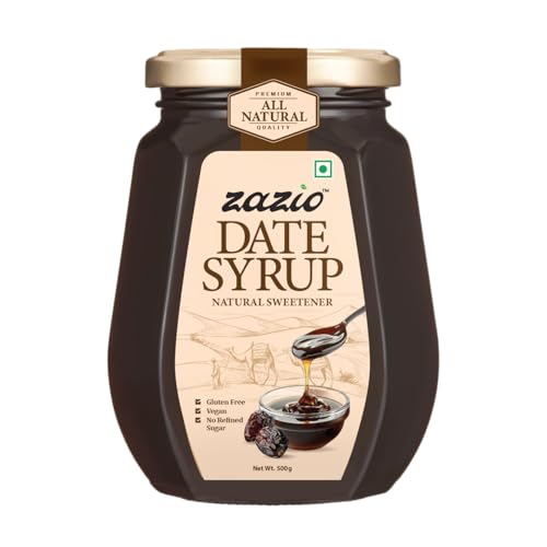 Image of Zazio Date Syrup 500G | Natural Sweetener for Desserts, Pancakes & Baking | No Added Sugar | Healthy & Delicious,Made in UAE (Pack Of 1)