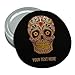 Personalized Custom 1 Line Day of the Dead Skull Round Rubber Non-Slip Jar Gripper Lid Opener