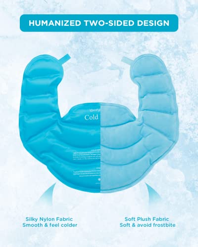 Image of Comfytemp Ice Pack for Neck Shoulders Pain Relief, Resuable Large Gel Shoulder Cooling Wrap for Upper Back, Cold Compress Therapy for Cervical Injuries, Recovery Items for Men Women (Small, Sky Blue)