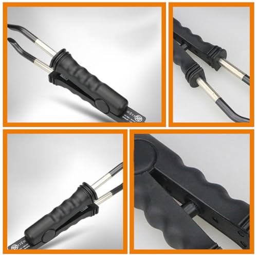 Pince professionnelle pour extensions de cheveux en plastique noir - 3