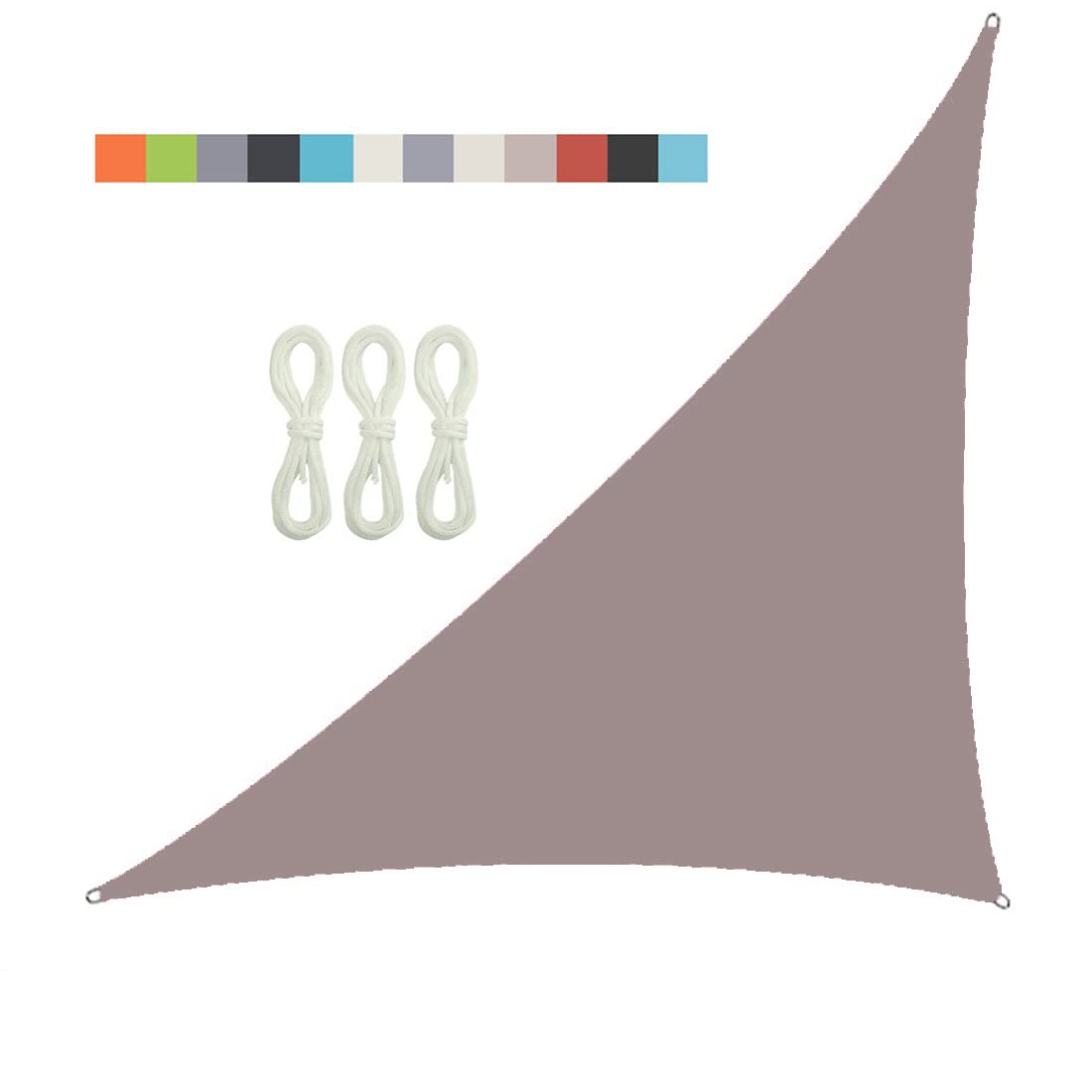 Shade Sails Waterproof Triangle Canopy Sunscreen Awning Canopy UV Block with Free Rope, Available In A Variety of Sizes and Colors (3 * 3 * 4.3 M,Khaki)