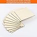 CertBuy 50 Pcs Unfinished Wood Pieces 4 x 4 Inch Square Blank Wood Natural Wooden Squares Cutouts for DIY Crafts, Painting, Staining, Carving, Coasters Making, Christmas, Home Decorations