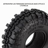 Injora lot de 4 pneus crawler caoutchouc avec mousse 108 mm photo 4