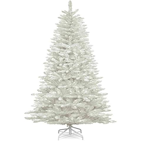 FlickBuyz -5ft/6ft/7ft White Christmas Tree Xmas Colorado Spruce w/Metal Stand Tree Spruce +FREE RED STORAGE BAG (6 FT (180 cm) 700 Tips) Cover