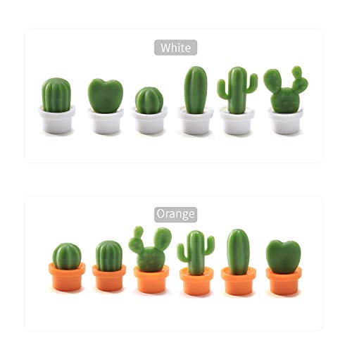 Cucudy 6 Pcs Ímãs de Geladeira Em Forma de Cacto Bonito Imãs de Geladeira Adesivos para Armários de