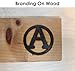 Personalized Circle Branding for Wood, Leather and Grilling | Stainless Steel Branding Iron for Steaks, Burgers and Buns | Custom Letter Brander (B)