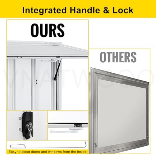 Rectangular Aluminum Alloy Sliding Window for Concession Trailers - Multifunctional 36x36in Service Window with Canopy & Screen for Outdoor Use
