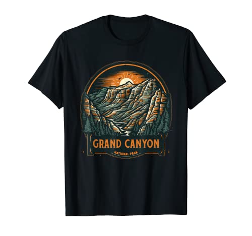 Grand Canyon National Park - Camisa de viaje retro de Arizona Graphic Camiseta