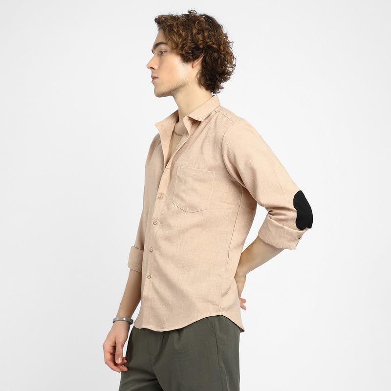 Image of CAHOOT Men's Shacket for Casual Wear | Spread Collar | Long Sleeve | Button Closure | Overshirt /Shacket Crafted with Comfort Fit for Everyday Wear
