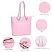 Chinllo Tote Bag for Women, Medium Quilted Top Handle Chains Handbags Purse (E.Pink)