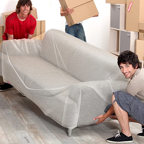 4 Pcs Clear Thicker Couch Cover Waterproof Moving Covers Plastic Sofa Cover Heavy Duty Couch Storage Bag For Moving And Storage Protection, 45 X 150 Inch #TOP5