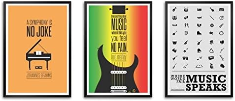 Amazon.com: Lab No. 4 Set of Three Music Inspirational and Motivational ...