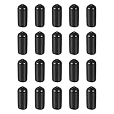 DMiotech 20 Pack 1/4"(6mm) ID Black Screw Thread Protectors Rubber End Caps Bolt Covers for Screw Bo