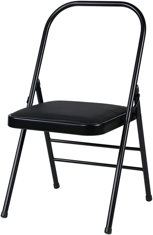 Mobkid Professional Inverted Folding Chair Bold and Thick Folding Professional Training Folding Inverted Stool Multifunctional Auxiliary Stretching Chair (Color : Black, Size : 82.5cm)