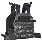 Tactical Adjustable Weighted Vest for Men and Women WODs, Strength Endurance Training Fitness Workouts Running - Quick Release, Molle System - Image 2