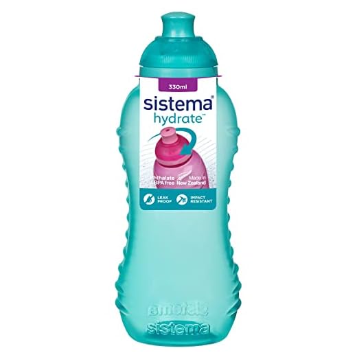 Sistema Twist 'n' Sip Squeeze botella de agua para niños | Botella de agua a prueba de fugas | 330 ml | Sin BPA | Colores variados