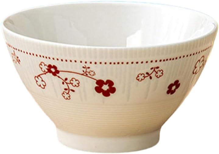 Vintage Rice Bowls ，Ceramic Tableware Rice Bowl, exquisite and practical high-temperature resistant underglaze exquisite tableware(8 inch soup bowl)