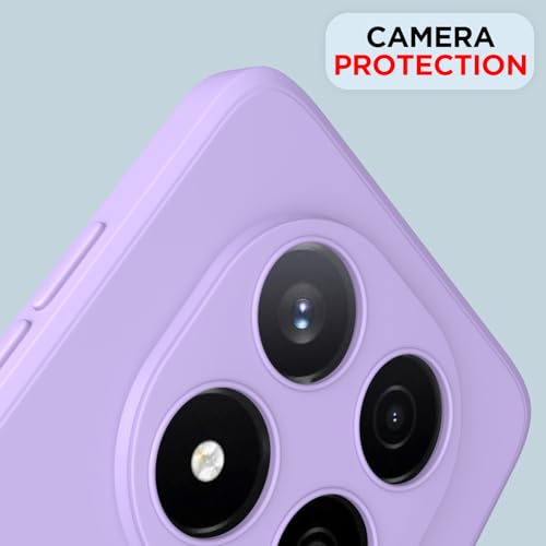 Image of Outlouders Back Cover for Redmi Note 14 Pro Plus 5G | Camera Protection | Durable Soft Matte Silicone Bumper Case (Purple)