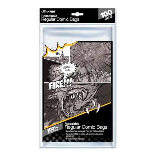 Sacs de bande dessinée refermables Ultra Pro format standard 7-1/8 x 10-1/2 pouces