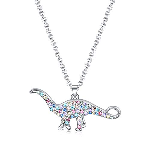 Girls Dinosaur T-Rex Charm Necklace Jewelry Gift,Animal Lover Gifts Pendant for Boys Women (Apatosaurus) Girls Dinosaur T-Rex Charm Necklace Jewelry Gift,Animal Lover Gifts Pendant for Boys Women (Apatosaurus)