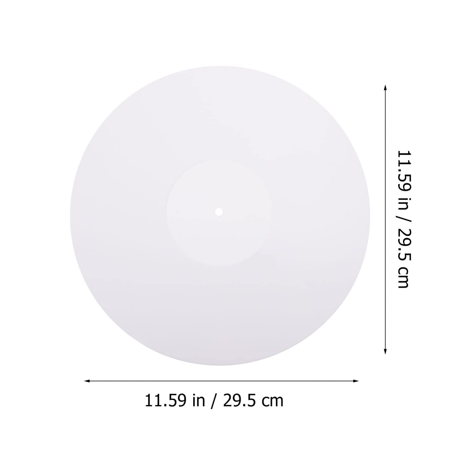 LALAFINA 1Pc Vinyl Record Protective Mat Acrylic Turntable Accessory for Cleaner Sound Vibration Control Slipmat White Cost for Vinyl Enthusiasts