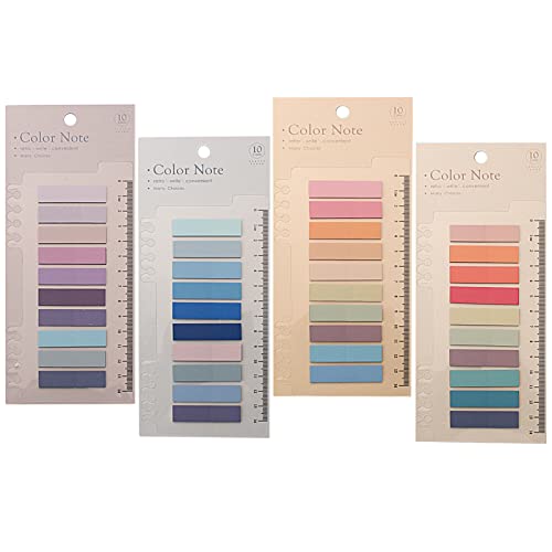 800 Stück Haftnotizen Tabs Beschriftbare Lese Tabs for books Sticky Markers Pastel Page Marker Sticky Tabs Dark Merkzettel Haftstreifen Index mit Lineal für Seitenmarkierung Lesezeichen, 6 Style Cover