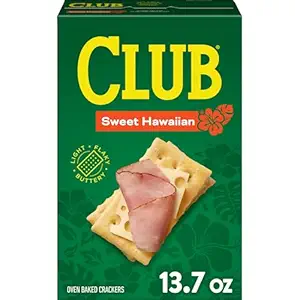 Club Crackers, Sweet Hawaiian Flavor, 13.7oz Box