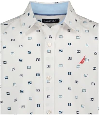 Nautica Boys' Short Sleeve Woven Button-Down Shirt — 사진 4