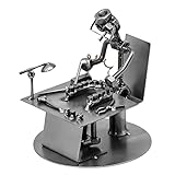metalman24 Schraubenmännchen Zahntechniker - Handarbeit Geschenkidee Metallfigur Metallmännchen Stahlfigur Schraubenmännle - Deko für Büro & Zuhause