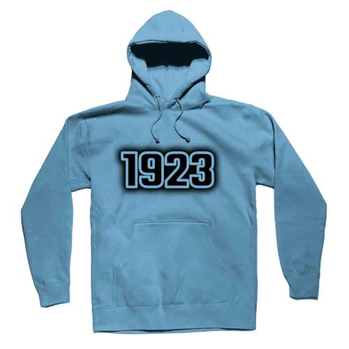 Hoodie 1923 unisex d'exception - Sweat bleu bébé aux finitions soignées