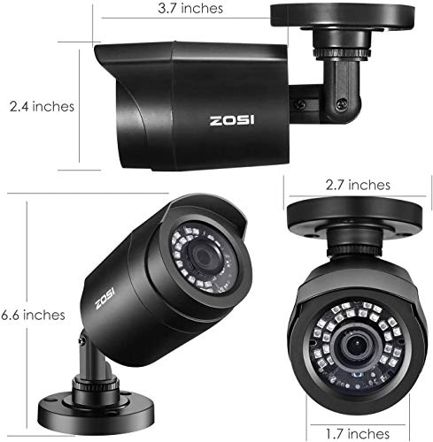 Zosi 4 Pack 1080P 2.0Mp Outdoor Indoor 3.6Mm 24Pcs Infrared Ir Lens Day Night Cctv Ir Cut Surveillance Security Camera Compatible For Tvi Dvr (Renewed) #TOP2