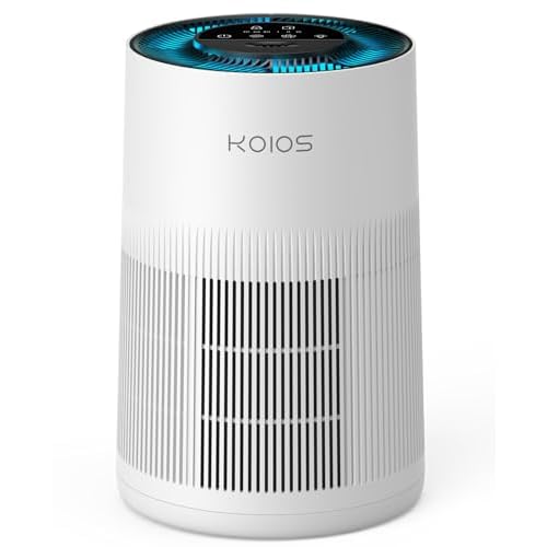 Air Purifiers for Home Large Room 1200ft², KOIOS H13 True HEPA Air Purifier for Bedroom with 7 Colorful Lights, Aromatherapy, Desktop Air Filter Cleaner for Smoke Dust Pollen Pets Dander Odor, AP2303