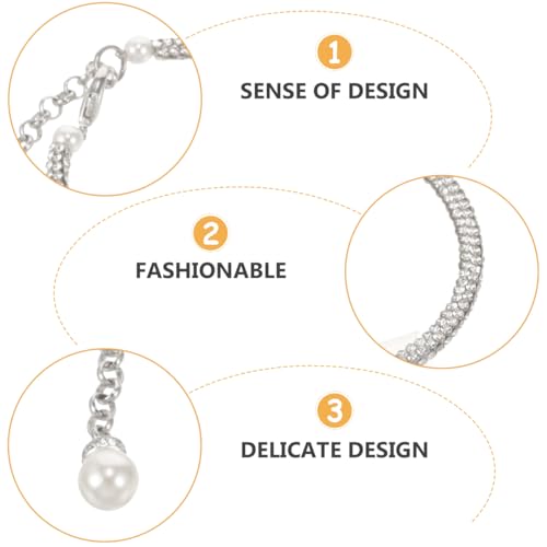 TENDYCOCO 1 Pair High Heels Straps Shoe Laces Heels Pumps Women's Pumps Rhinestone Shoe Strap Heel Straps for High Heels Rhinestones Replaceable Ankle Strap Miss4