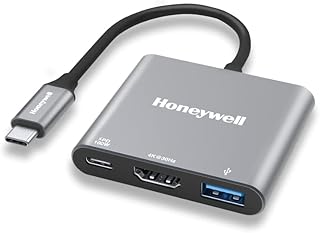 Honeywell High-Speed 3-in-1 Type C to HDMI Adapter, PD Charging Upto100W, USB3.0 Delivers Quick Transfer Speed of 5GBPS, U Price In India