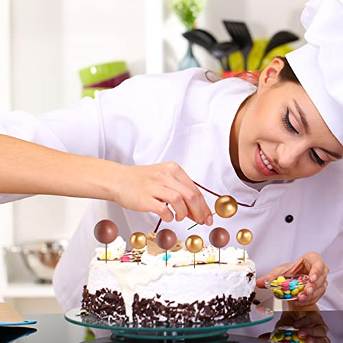 60Pcs Mini Balloon Cake Topper Foam Ball Cupcake Topper Balls Shaped Cake Picks Faux Pearl Balls Diy Cake Insert Topper Birthday Cake Cupcake Decoration For Anniversary Graduation Party Baby Shower Wedding #TOP3