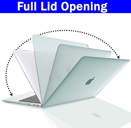 Image of Case Compatible with MacBook Air 13.6 inch 2025 2024 2023 2022 Release M4 A3240 M3 A3113 M2 A2681Plastic Hard Shell Cover Case, Green