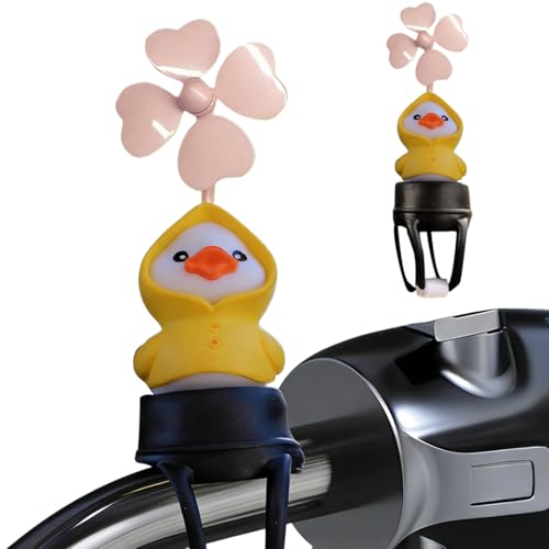 OIXEYA: Accesorios para bicicleta, timbre divertido, pato bicicleta con molino, decoración, pato bicicleta bonito, Rosa